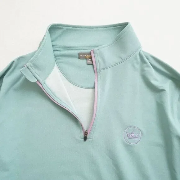 Peter Millar Light Blue Crew Neck Sweater - Picture 2 of 10